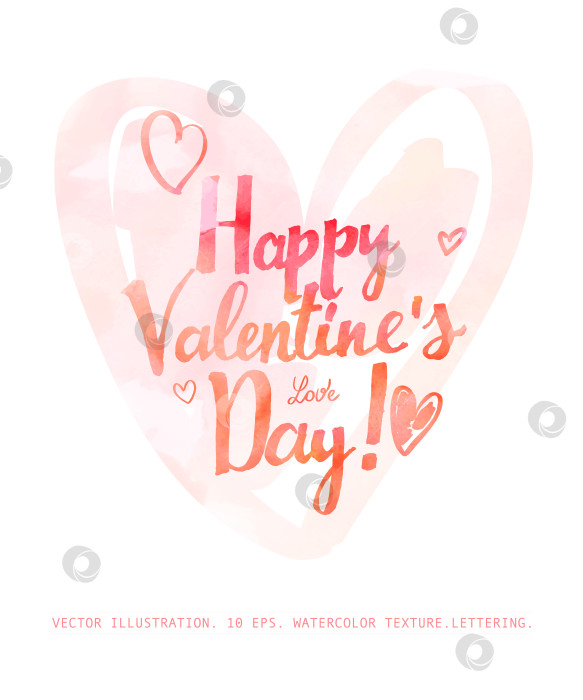Скачать Каллиграфические сердечки на День Святого Валентина фотосток Ozero