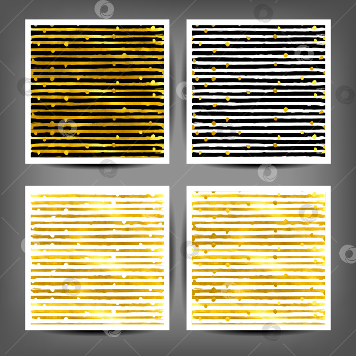 Скачать набор бесшовных окрашенных золотых полосок фотосток Ozero