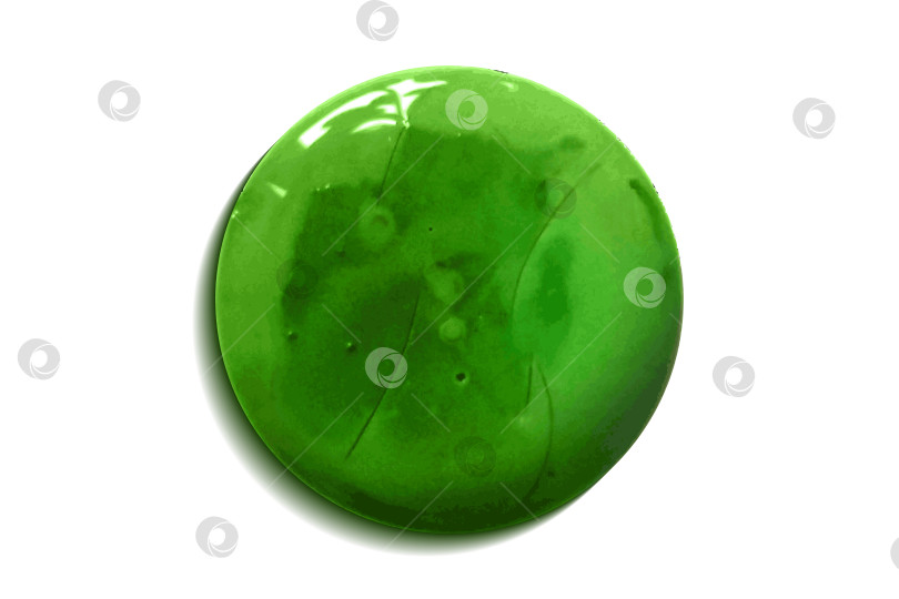 Скачать круглый зеленый баннер, раскрашенный краской фотосток Ozero