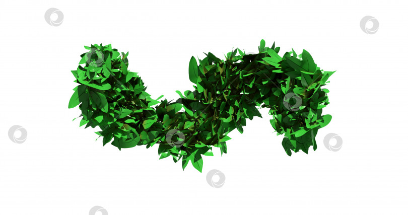 Скачать отделите зеленую лозу от крупных листьев, вырежьте объект для редактирования. фотосток Ozero