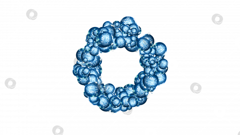 Скачать голубая игрушка для украшения рождественской елки, портал в круглой рамке, элемент абстрактного дизайна, форма точки и частицы для режима наложения, эффект изолированной точки и частиц света. фотосток Ozero