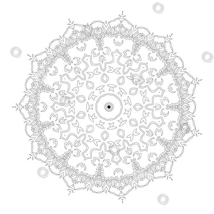 Скачать Векторная Красивая Черная мандала в стиле деко фотосток Ozero
