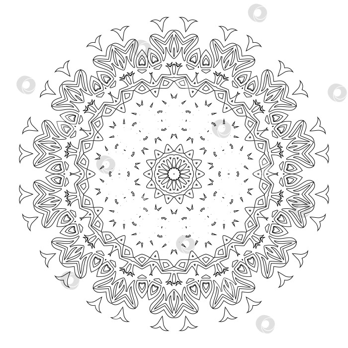 Скачать Векторная Красивая Черная мандала в стиле деко фотосток Ozero