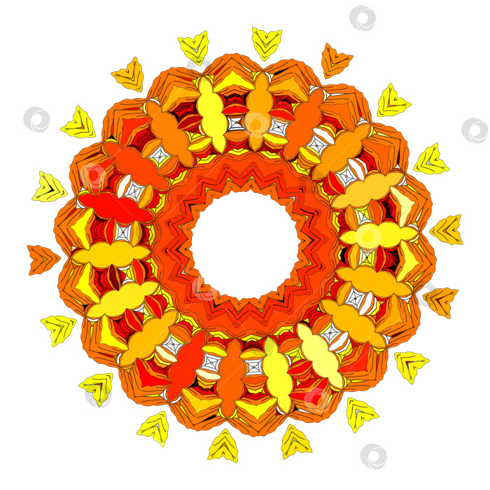 Скачать Векторная красивая цветная мандала в стиле деко фотосток Ozero