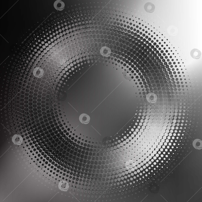 Скачать абстрактный черно-белый полутоновый круг фотосток Ozero