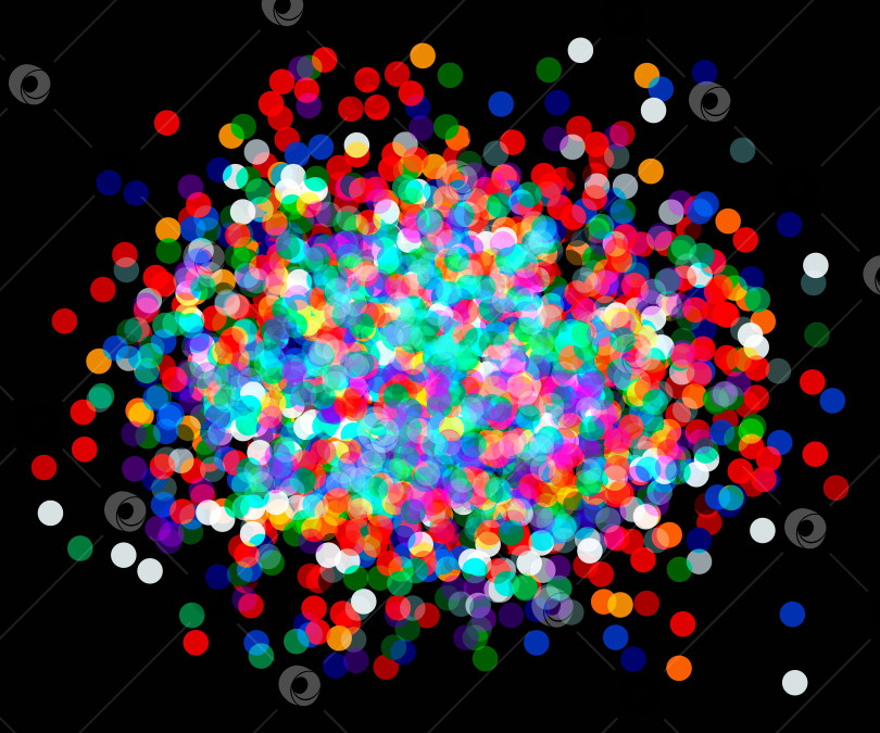 Скачать цветные векторные конфетти на черном фоне фотосток Ozero