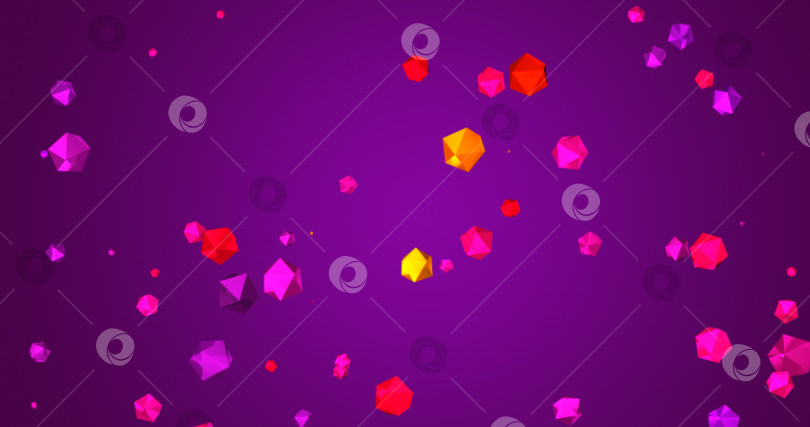 Скачать Абстрактный пурпурно-розовый геометрический фон. 3d-изображение, выборочная фокусировка. копировать пространство, обои фотосток Ozero
