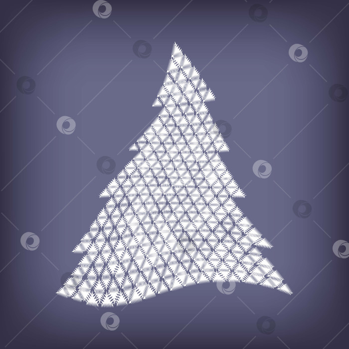 Скачать Рождественская елка на светлом векторном фоне фотосток Ozero