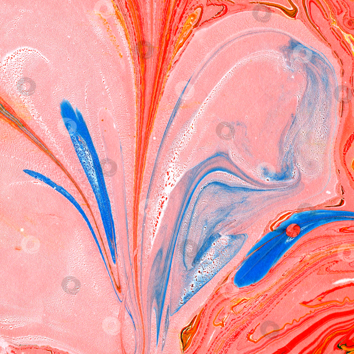 Скачать Синее на розовых пятнах мраморной краски фотосток Ozero