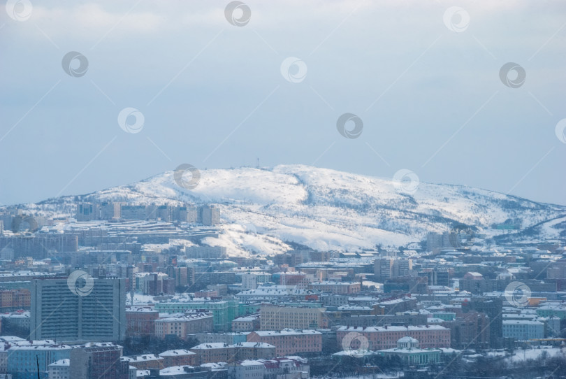 Скачать Город Мурманск зимой. Кольский полуостров фотосток Ozero