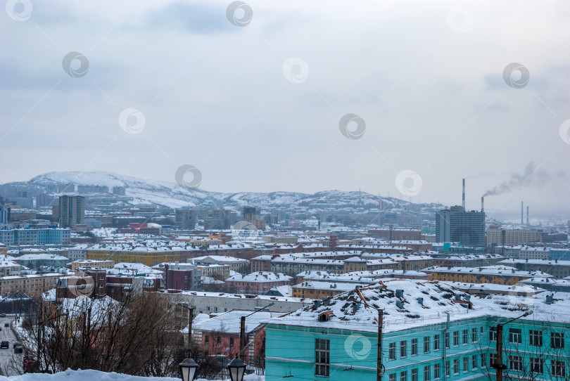 Скачать Город Мурманск зимой. Кольский полуостров фотосток Ozero