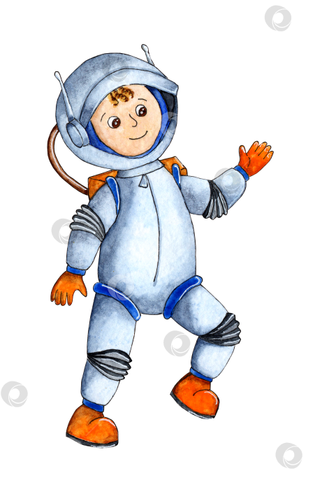 Скачать Астронавт идет пешком фотосток Ozero