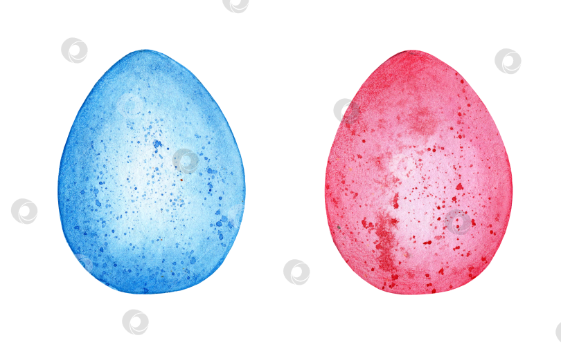 Скачать Набор акварельных пасхальных яиц фотосток Ozero