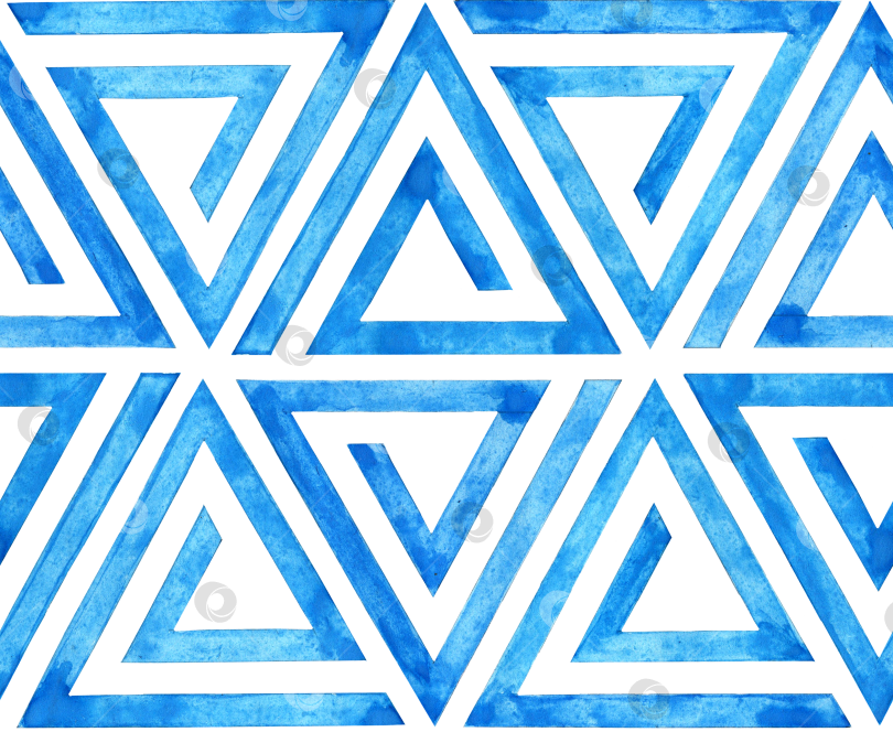 Скачать Узор синие треугольники геометрия фотосток Ozero