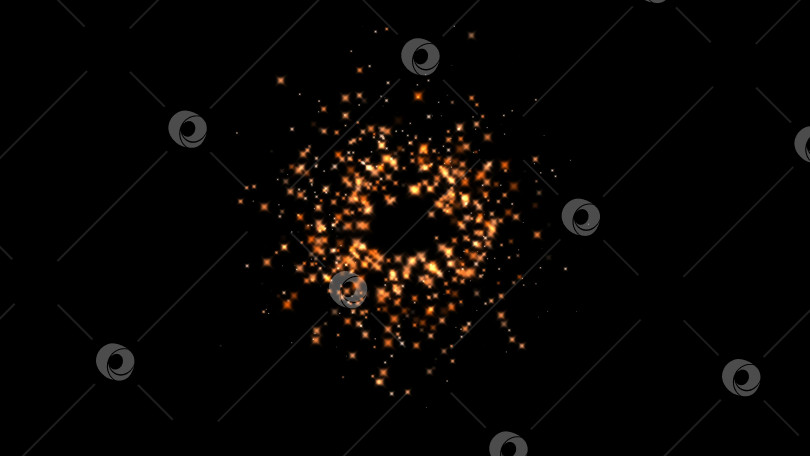 Скачать абстрактный красочный взрыв фейерверка на черном фоне, блестящие и светящиеся частицы и звезды, режим наложения фотосток Ozero