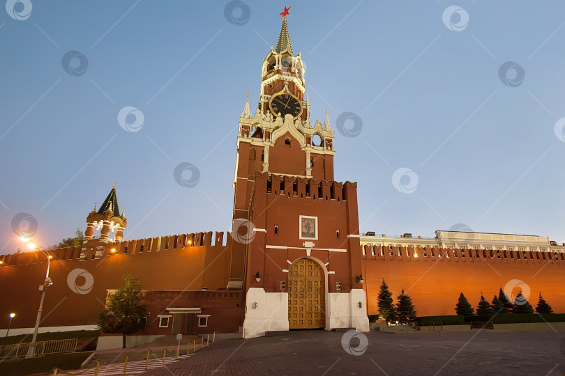 Скачать Спасская башня Московского Кремля фотосток Ozero