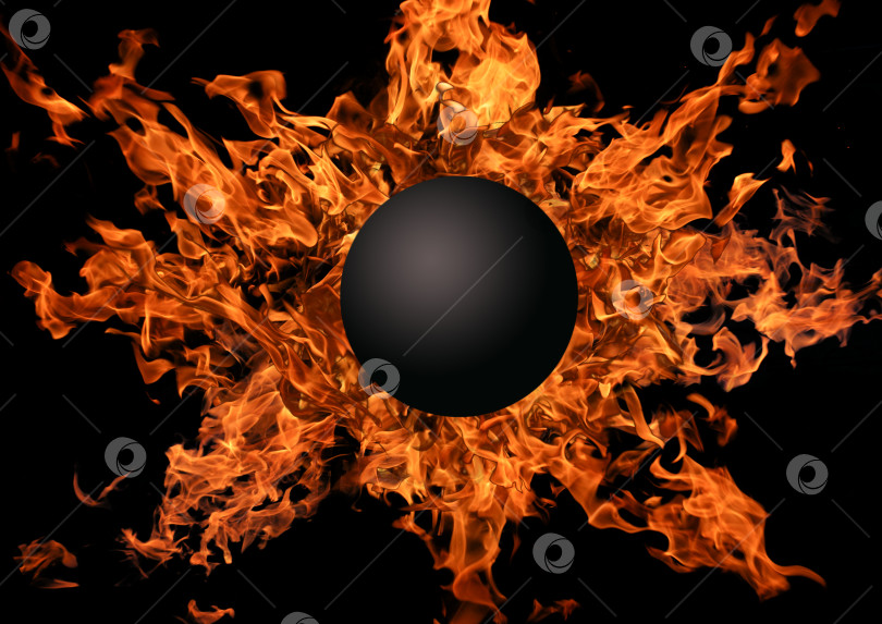 Скачать планета на фоне яркого пламени фотосток Ozero