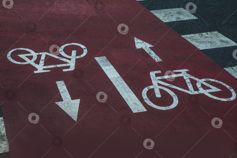 Скачать Символ Велосипеда, Нарисованный на Тротуаре фотосток Ozero