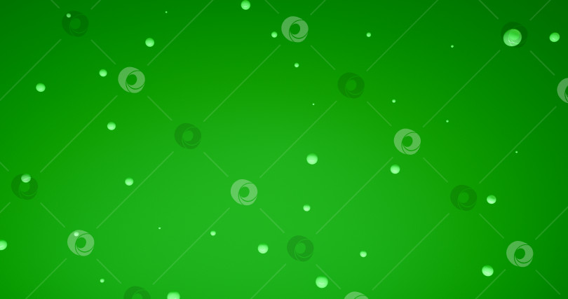 Скачать Абстрактный фон с динамичными 3d-сферами. салатные шарики на зеленом фоне. фотосток Ozero