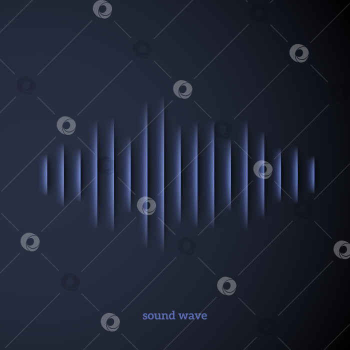 Скачать Бумажная форма звукового сигнала с тенью фотосток Ozero