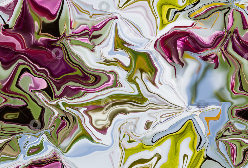 Скачать Абстрактный бесшовный зигзагообразный фон с волнами в белых, голубых и розовых тонах. Художественная обработка изображений, созданных с помощью photo. Красивый спокойный узор для любого дизайна. Фоновое изображение фотосток Ozero