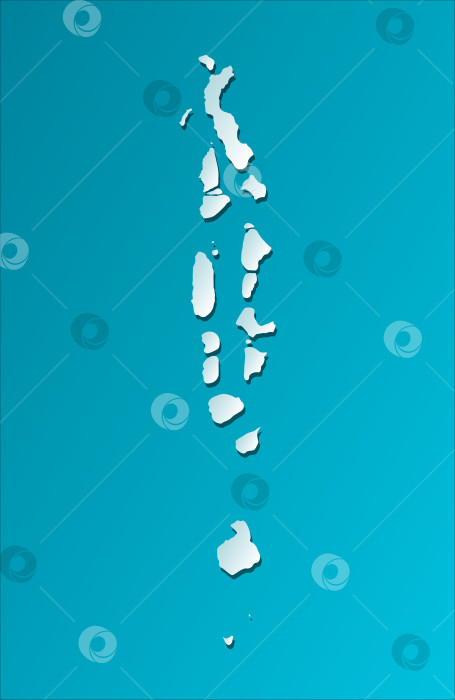 Скачать Векторный изолированный значок упрощенной иллюстрации с синим силуэтом карты Мальдивских Островов. Темно-синий фон фотосток Ozero