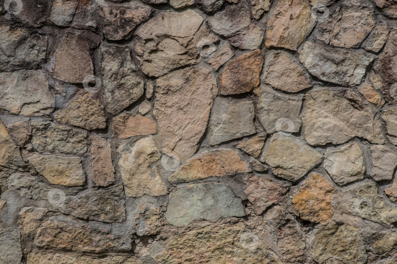 Скачать Старая кирпичная стена из необработанного камня фотосток Ozero
