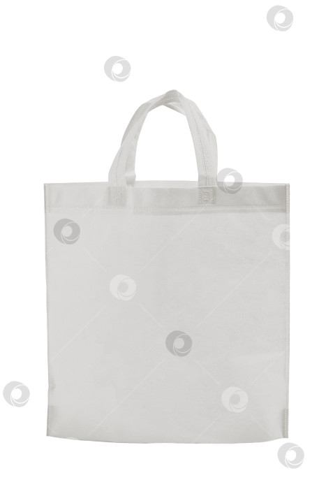 Скачать хлопчатобумажная холщовая сумка с двумя ручками, выделяющаяся на белом фоне фотосток Ozero