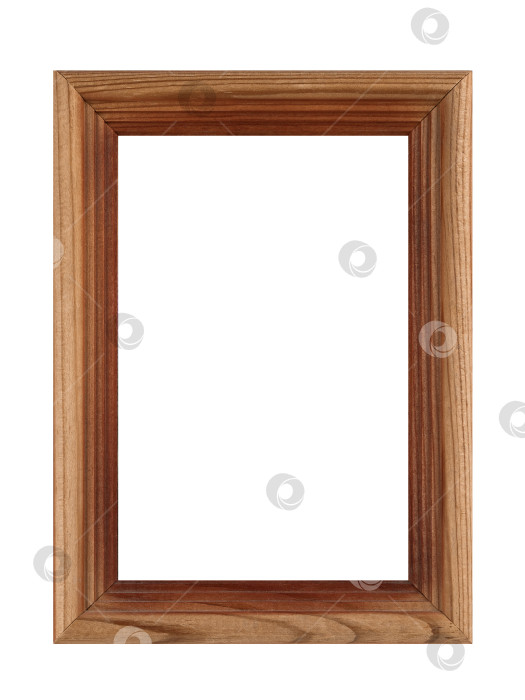 Скачать прямоугольная деревянная рамка для живописи и фотографии, выделенная на белом фоне фотосток Ozero