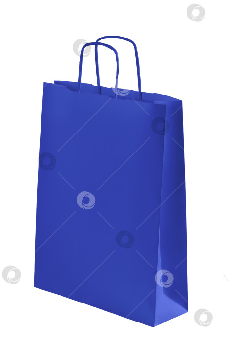 Скачать хозяйственная сумка из крафт-коричневой бумаги, выделенная на белом фоне фотосток Ozero