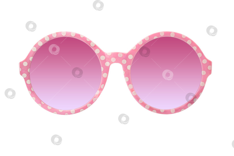 Скачать розовые очки в пластиковой оправе, выделенные на белом фоне фотосток Ozero