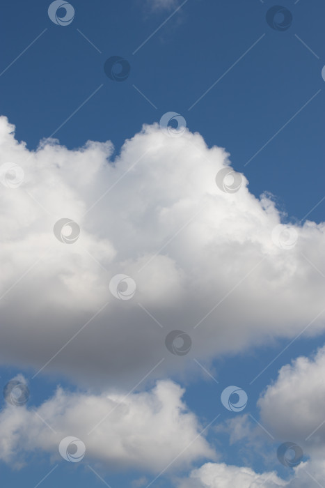 Скачать голубое небо с белыми облаками в солнечный летний день фотосток Ozero