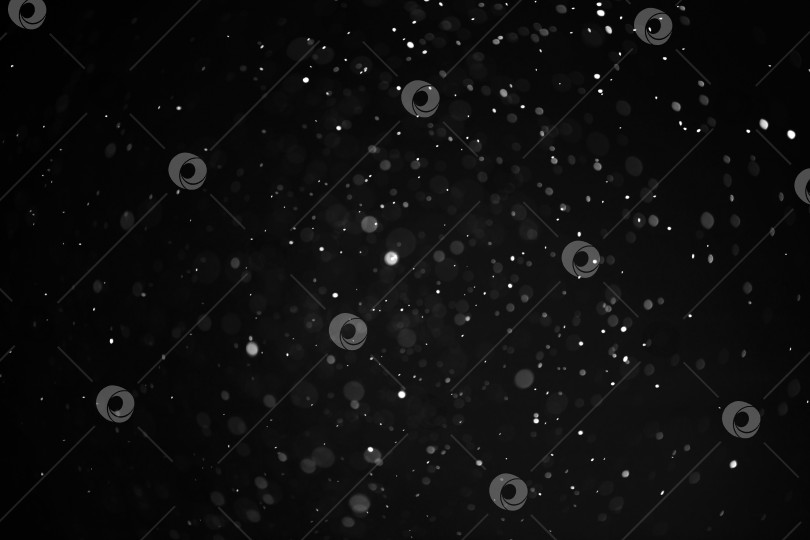 Скачать текстура падающего снега, слой для наложения на черный фон фотосток Ozero