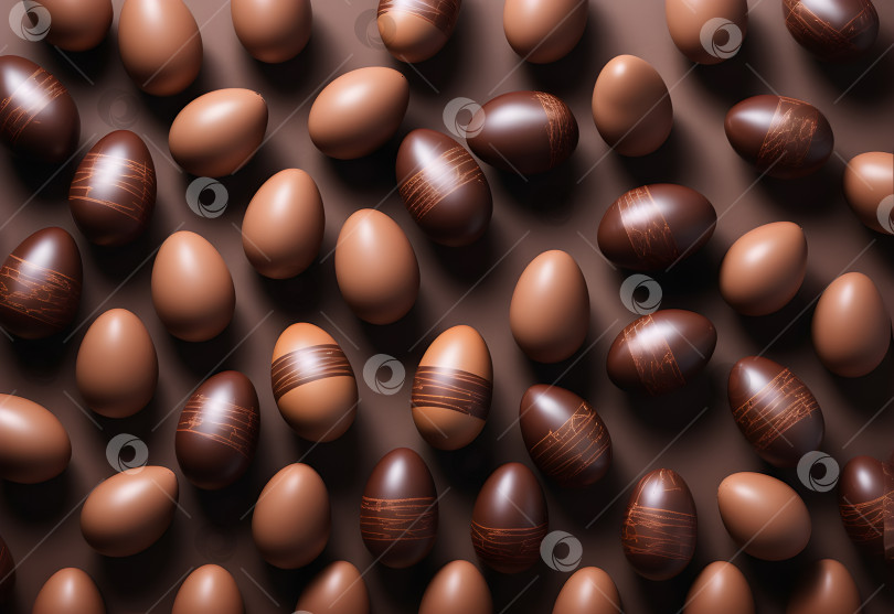 Скачать фон с рисунком шоколадных яиц в виде лепешки фотосток Ozero