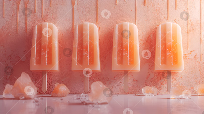 Скачать Освежающее цитрусовое фруктовое мороженое персикового цвета, тающее на светло-розовом или персиково-персиковом фоне. Фруктовое мороженое из замороженного грейпфрута с капающим соком на текстурированном розовом фоне фотосток Ozero