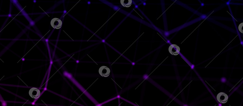 Скачать Абстрактная фиолетово-сиреневая техническая сеть. Текстурный фон с абстрактными точками и линиями. пространство для копирования. фотосток Ozero