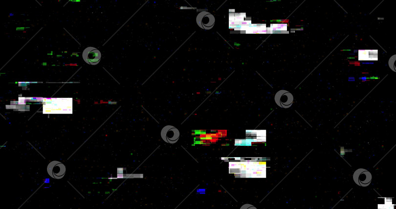 Скачать цветовой шум без сигнала. Ошибка сбоя при повреждении видео. Плохая помеха. Сломанная антенна. Искажения и мерцание аналогового телевизионного сигнала. Вертикальные цветные полосы. фотосток Ozero