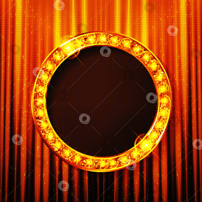 Скачать Пустая круглая вывеска в стиле ретро или круглая вывеска-щит фотосток Ozero