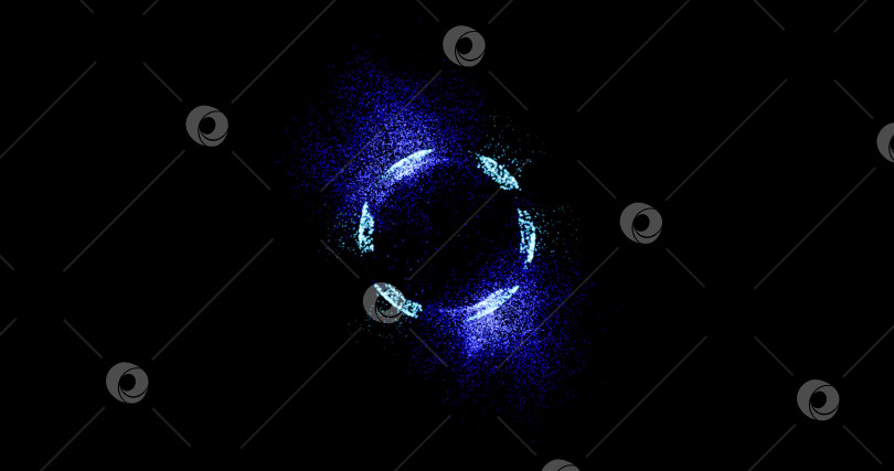 Скачать Абстрактная технология синего сферического фона, выполненного из анимированных линий и точек, частиц. режим наложения фотосток Ozero