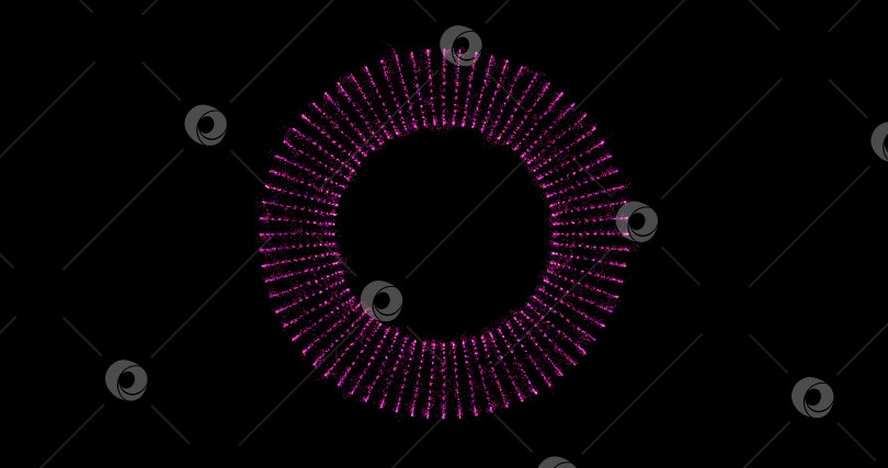 Скачать круг, рамка в форме кольца, отснятый материал абстрактной технологии зеленый 3d круг, кольцо из анимированных точек, круги частиц. режим наложения, геометрический фон. изолировать на черном фоне. фотосток Ozero