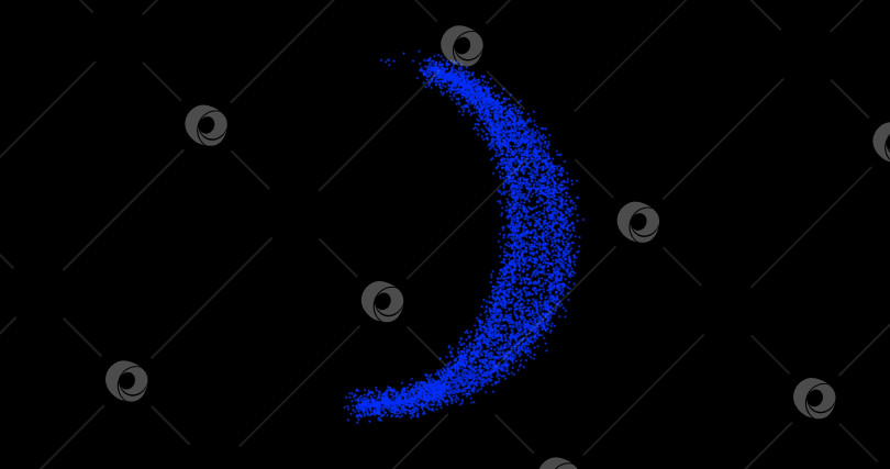 Скачать абстрактная технология метавселенной "голубая луна", фон в виде полумесяца, состоящий из линий и точек, частиц. режим наложения фотосток Ozero