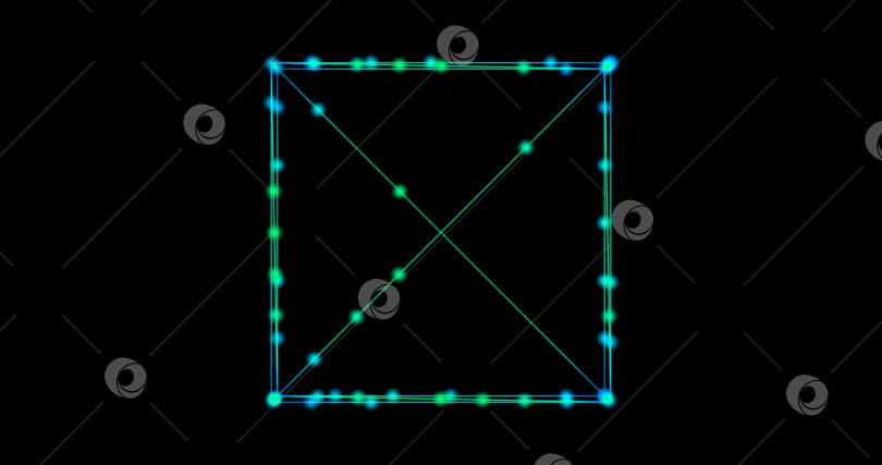 Скачать абстрактная технология metaverse синий аквамариновый квадратный прямоугольный фон, выполненный из анимированных линий и точек, частиц. режим наложения фотосток Ozero