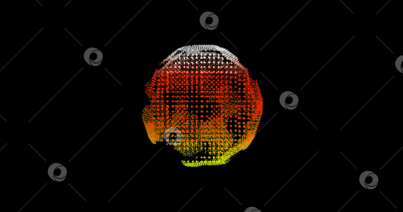 Скачать абстрактная технология metaverse. Фон красной сферы, выполненный из линий и точек, частиц. режим наложения фотосток Ozero