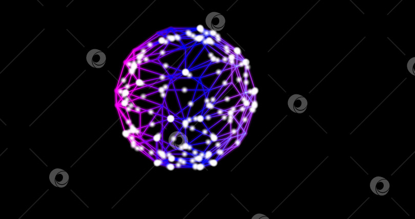 Скачать абстрактная технология metaverse розовый, сиреневый, фиолетовый, сферический фон, выполненный из линий и точек, частиц. режим наложения фотосток Ozero