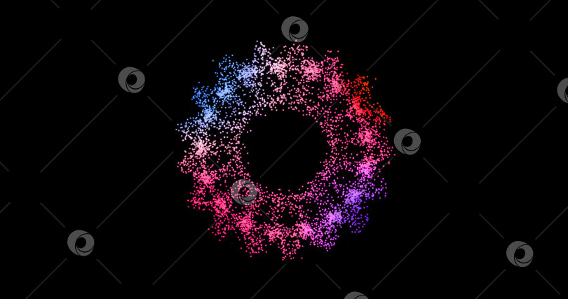 Скачать Абстрактная технология розовый, сиреневый, фиолетовый, сферический фон, выполненный из линий и точек, частиц. фотосток Ozero