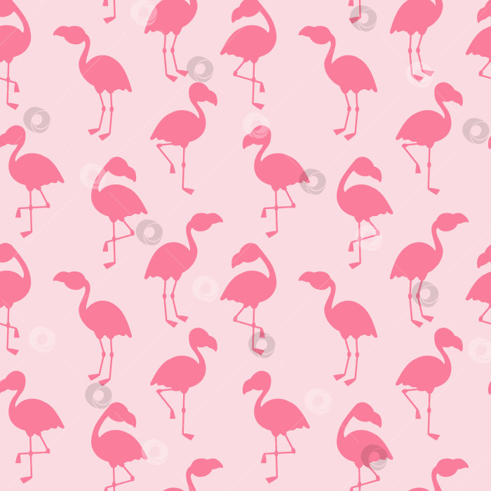 Скачать Бесшовный узор силуэта розового фламинго для ткани, оберточной бумаги, принта, декора. фотосток Ozero