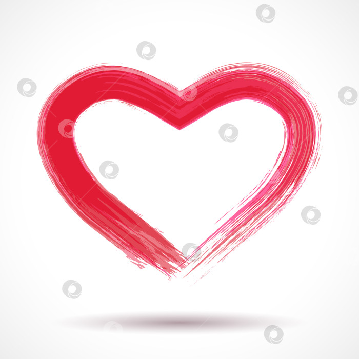 Скачать Открытка на День Святого Валентина с нарисованным сердцем фотосток Ozero
