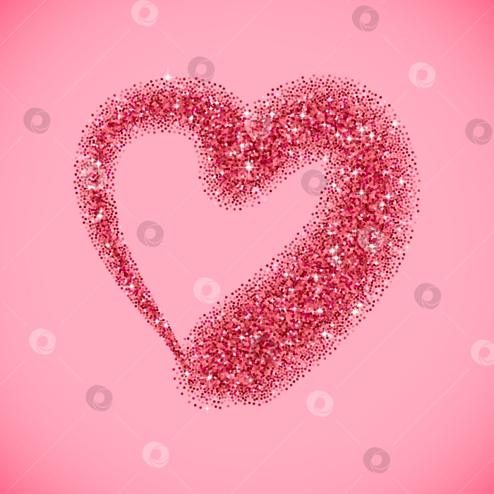 Скачать Блестящее сердечко на День Святого Валентина фотосток Ozero