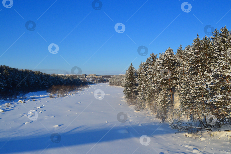 Скачать Река Нива в феврале 2021 года. фотосток Ozero