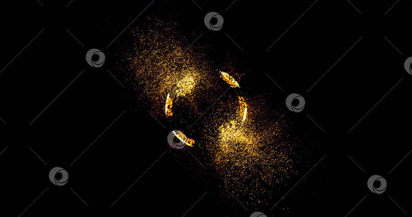Скачать Абстрактная технология фон желтой сферы, выполненный из анимированных линий и точек, частиц. режим наложения фотосток Ozero